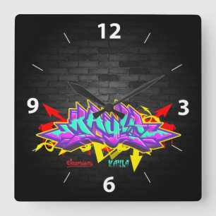 Relógio Quadrado O Kayla conhecido nos grafites