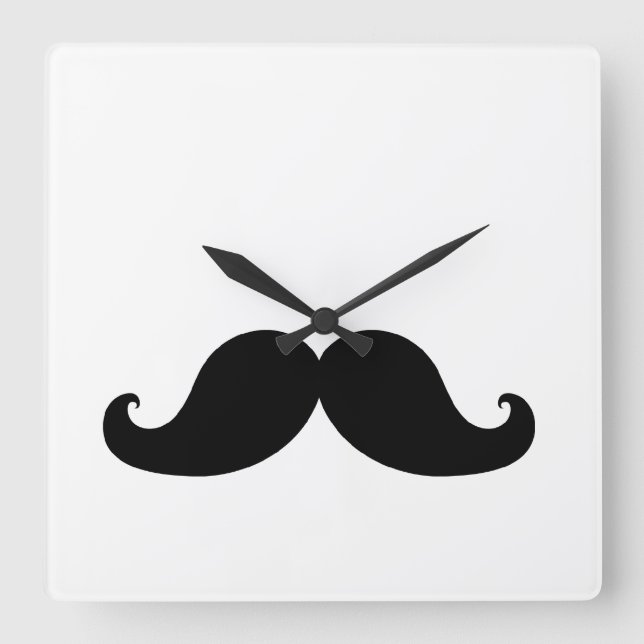 RELÓGIO QUADRADO O MELHOR BIGODE PRETO (Frente)