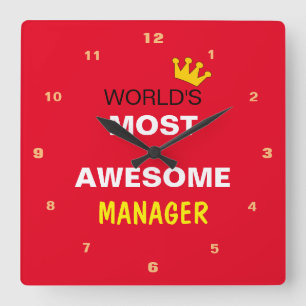 Relógio Quadrado O mundo mais incrível - GERENTE / o melhor
