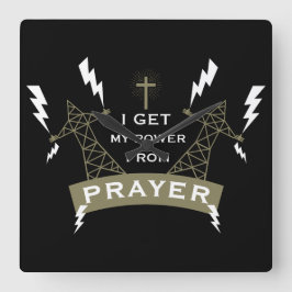 Relógio Quadrado O Poder Da Oração