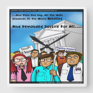 Relógio Quadrado O pulso de disparo de parede engraçado da grande