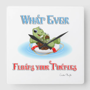 Relógio Quadrado O Que Quer Que Chegue As Tartarugas