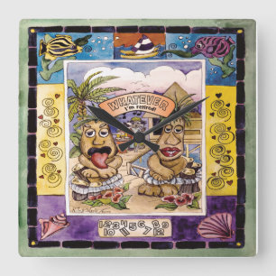 Relógio Quadrado O que quer que, mim são aposentadas!  Pulso de