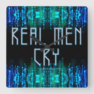 Relógio Quadrado O Real Men artístico do SlipperyJoe dá orgulho g
