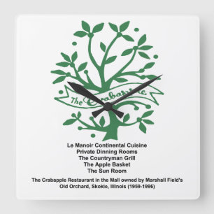 Relógio Quadrado O Restaurante Crabapple, Skokie, IL