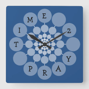 Relógio Quadrado O tempo moderno 2 do divertimento Pray o pulso de