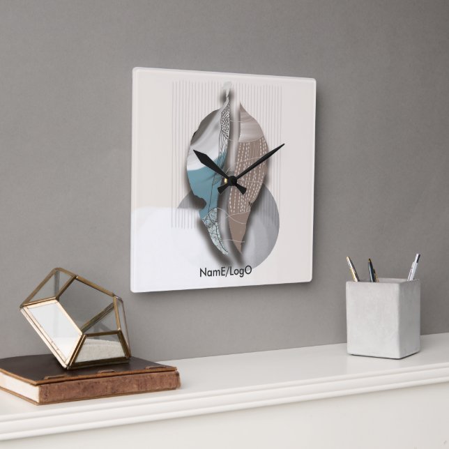 Relógio Quadrado objet_8_folhas de outono_1 (Escritório)