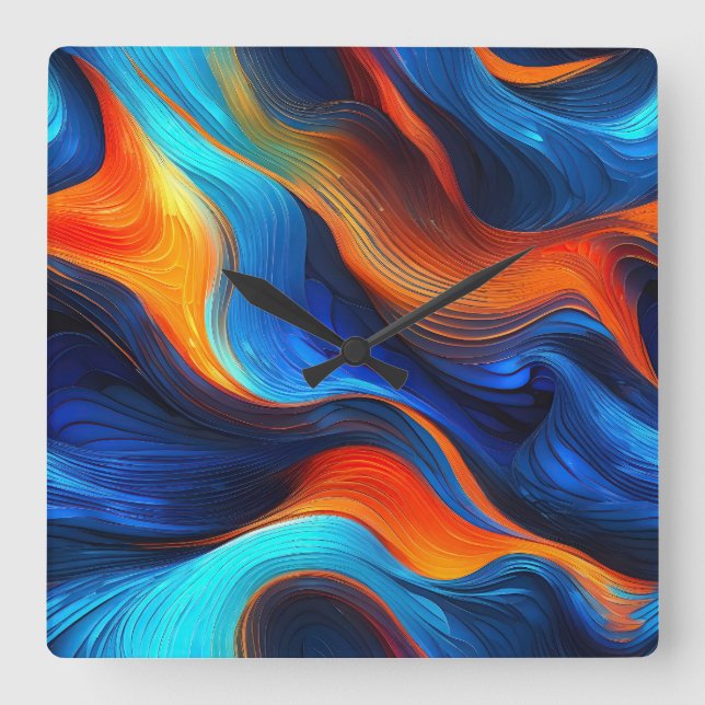 Relógio Quadrado Ocean Lava "Oceanforge" (Frente)