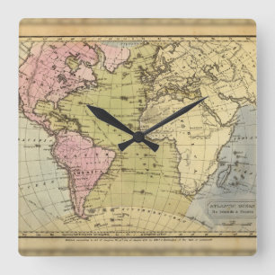 Relógio Quadrado Oceano Atlântico.