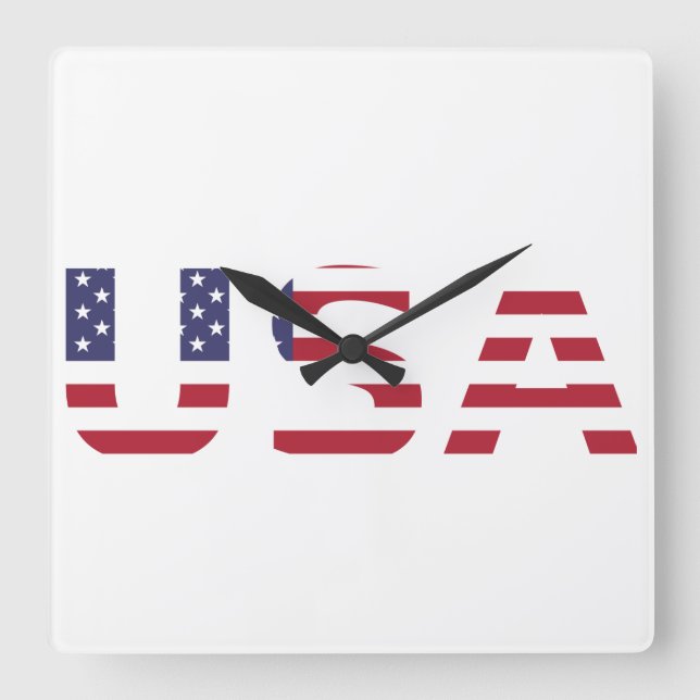 Relógio Quadrado Oclock USA (Frente)
