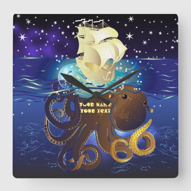 Relógio Quadrado Octopus Huge e Caravella (Frente)