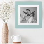 Relógio Quadrado Oferta Simples E Amável De Foto Da Família Moderna<br><div class="desc">Oferta Simples E Amável De Foto Da Família Moderna</div>