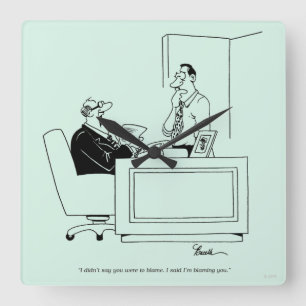 Relógio Quadrado Office Blame