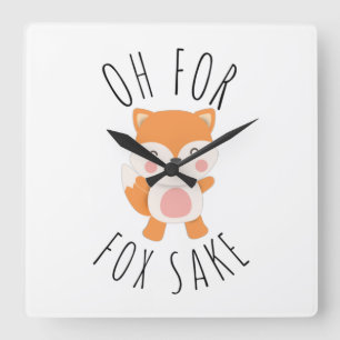 Relógio Quadrado Oh para Fox Sake