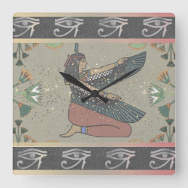 Relógio Quadrado Olho Misterioso da Princesa Egípcia de Ra