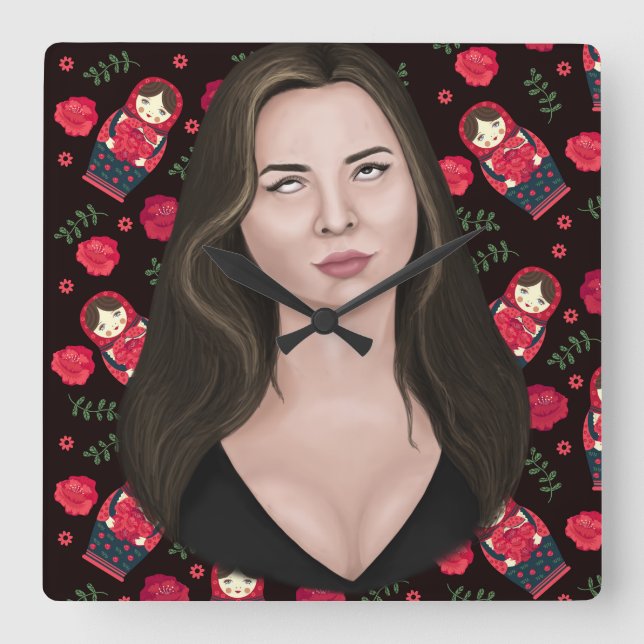 Relógio Quadrado Olho Roll (Frente)