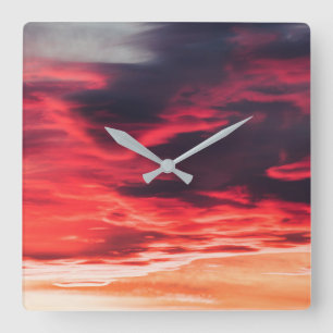 Relógio Quadrado onda felina