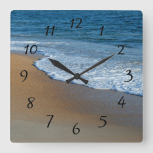 Relógio Quadrado Ondas do Oceano