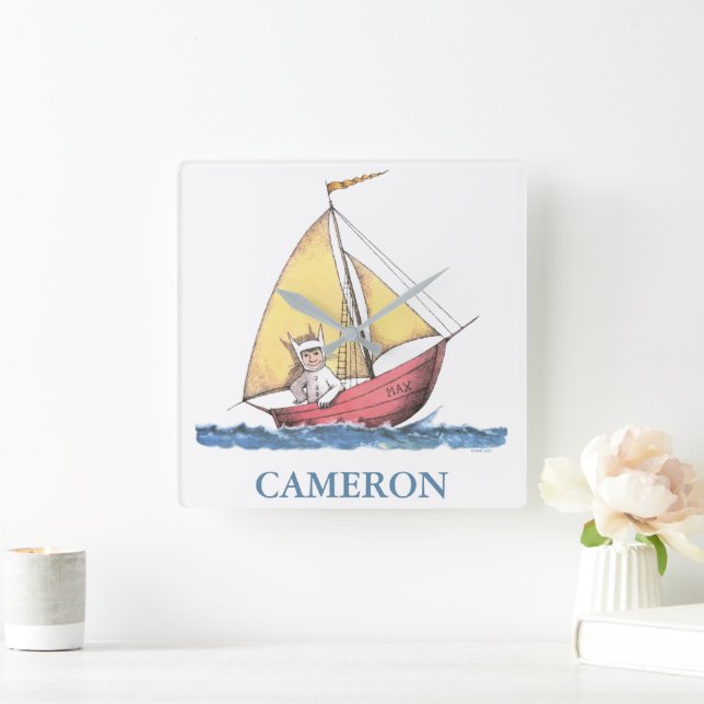 Relógio Quadrado Onde Vivem os Monstros | Max à Vela (Lar)