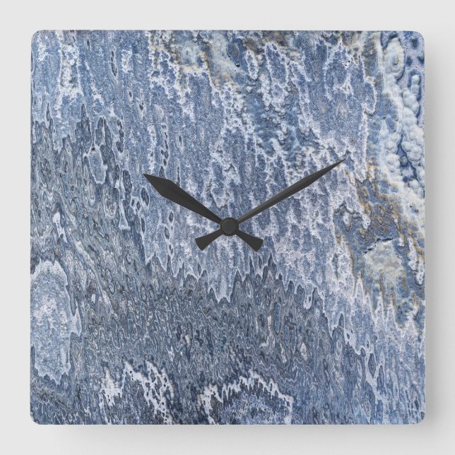 Relógio Quadrado Onyx Stone Pattern Acrylic Wall Clock (Frente)