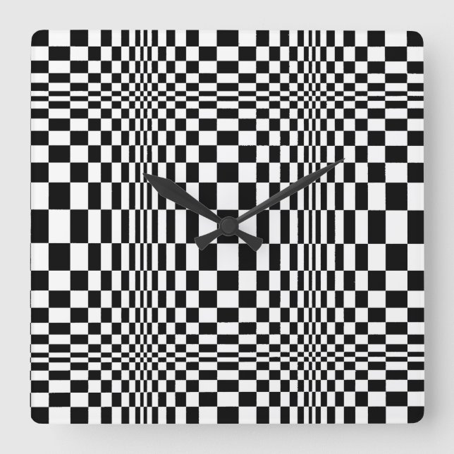 Relógio Quadrado OP -Art nº 1 em Emporio Moffa (Frente)