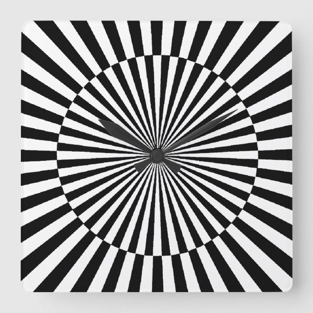 Relógio Quadrado OP -Art nº 3 em Emporio Moffa (Frente)