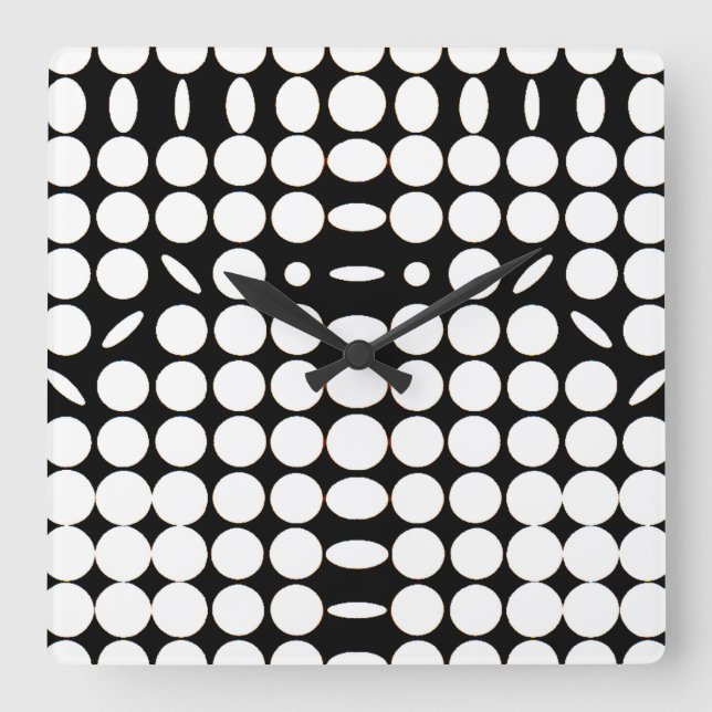 Relógio Quadrado OP -Art nº 6 em Emporio Moffa (Frente)