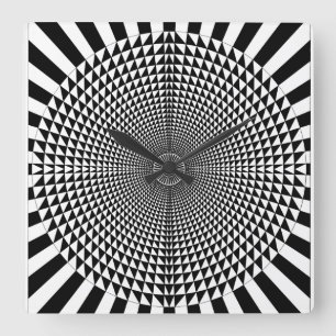 Relógio Quadrado OP -Art nº 9 em Emporio Moffa