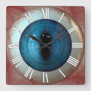 Relógio Quadrado Opthalmologist Eye Doctor Weird Fun Blue Eye Clock