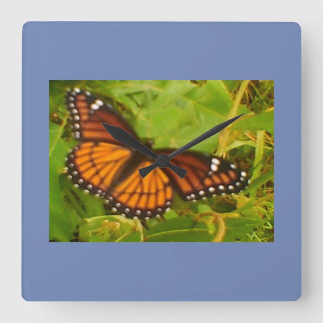 Relógio Quadrado Orange Monarch (Frente)