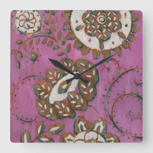 Relógio Quadrado Ornamento radiante II