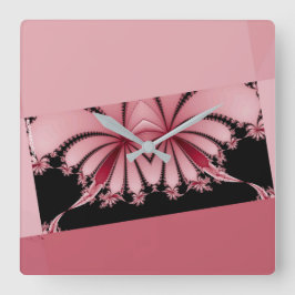 Relógio Quadrado Orquídea do Jardim Fractal