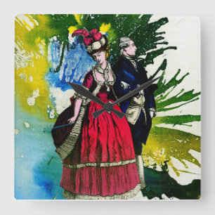 Relógio Quadrado Os Bourbons franceses de Michael Moffa