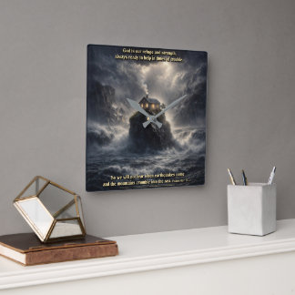 Relógio Quadrado Our refuge & strength