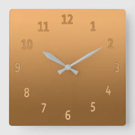 Relógio Quadrado Ouro Colorido Simples Gradiente