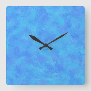 Relógio Quadrado Padrão Abstrato Azul