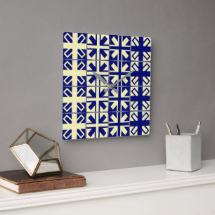 Relógio Quadrado Padrão Cruzado Cristão 2