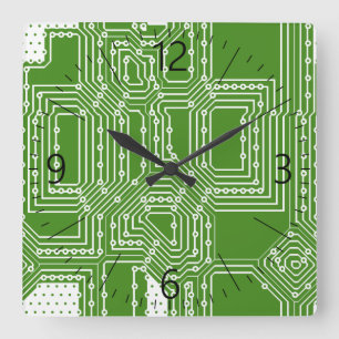 Relógio Quadrado Padrão de conselho do computador