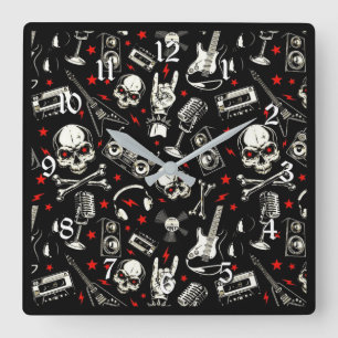 Relógio Quadrado Padrão de metal pesado retroativo