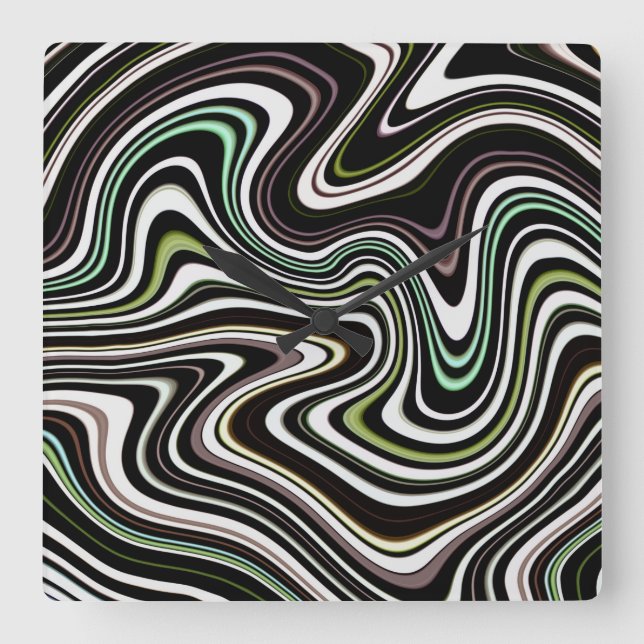 Relógio Quadrado Padrão exclusivo legal (Frente)