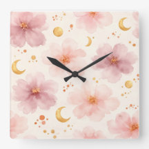 Padrão Floral em Aquarela Rosa Elegante