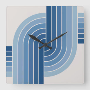 Relógio Quadrado Padrão Geométrico do Estilo de Imagem Retroativa d