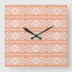 Relógio Quadrado Padrão tribal