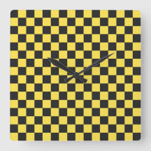 Padrão xadrez amarelo e preto