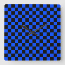Padrão xadrez azul e preto