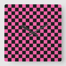 Padrão xadrez preto e rosa