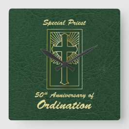 Relógio Quadrado Padre 50º Aniversário da Ordenação do Olho do Cour