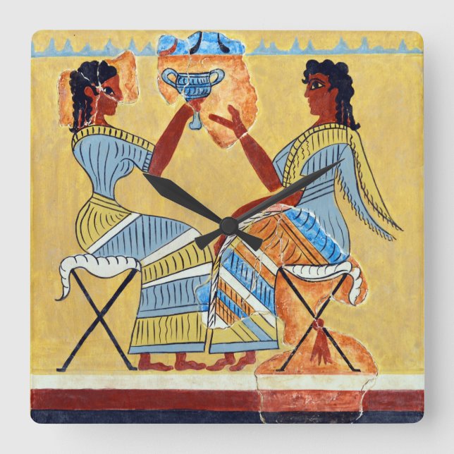 Relógio Quadrado padres frescos do acampamento falando réplica (Frente)