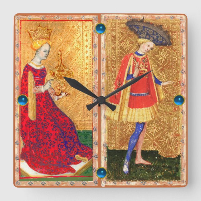 RELÓGIO QUADRADO PÁGINAS/PÁGINAS ANTIGAS E RAINHAS DAS XÍCARAS (Frente)