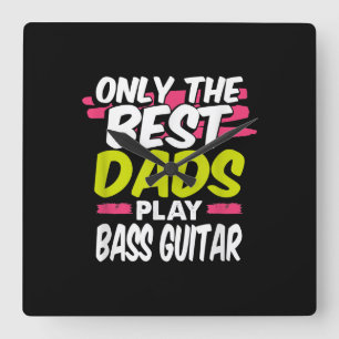Relógio Quadrado Pai Guitarista Engraçado Oferece Apenas Melhores P